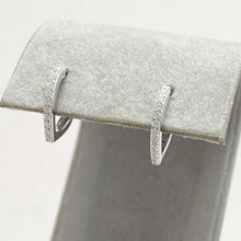 Pave Pointed Hoop Earrings