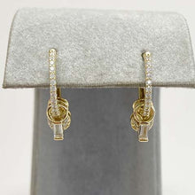 Circle, Heart & Rectangle Pave Hoop Earrings