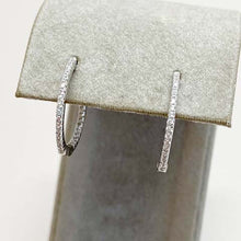 Pave Snap Hinge Hoop Earrings