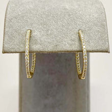 Pave Snap Hinge Hoop Earrings