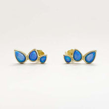 Opal Teardrop Trio Stud Earrings