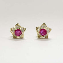 Pave Star with Cubic Zirconia Stone Stud Earrings