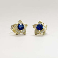 Pave Star with Cubic Zirconia Stone Stud Earrings