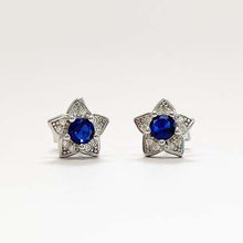 Pave Star with Cubic Zirconia Stone Stud Earrings
