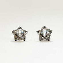 Pave Star with Cubic Zirconia Stone Stud Earrings