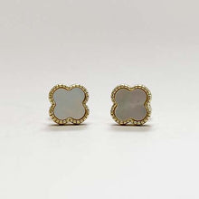 Mother of Pearl Clover Stud Earrings