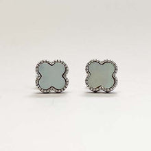 Mother of Pearl Clover Stud Earrings