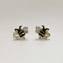 Enamel Bumble Bee Stud Earrings