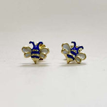 Enamel Bumble Bee Stud Earrings