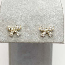 Pave Bow Stud Earrings