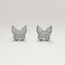 Butterfly Round & Teardrop Bezel Earrings