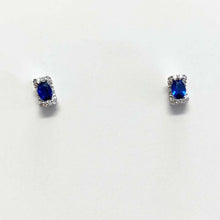 Oval Cubic Zirconia U-Halo Stud Earrings