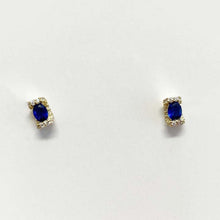 Oval Cubic Zirconia U-Halo Stud Earrings