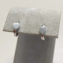 Plain Heart Huggie Hoop Earrings