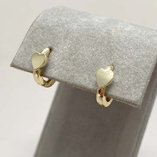 Plain Heart Huggie Hoop Earrings