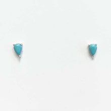 Teardrop Turquoise Stud Earrings