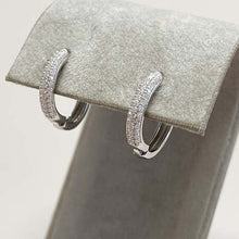 Cubic Zirconia Encrusted Hoop Earrings