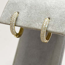 Cubic Zirconia Encrusted Hoop Earrings
