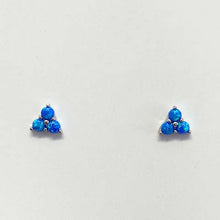 3-Opal Stone Stud Earrings