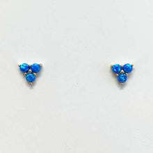 3-Opal Stone Stud Earrings
