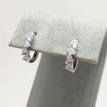 Multi-Shape Cubic Zirconia Huggie Hoop Earrings