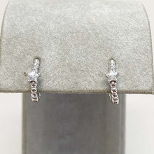 Cubic Zirconia Star Bubble Huggie Hoop Earrings