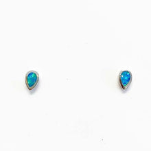 Bezel Pear Shaped Stone Stud Earrings