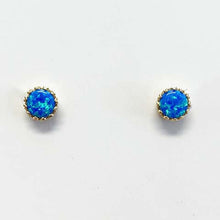 Opal Crown Stud Earrings