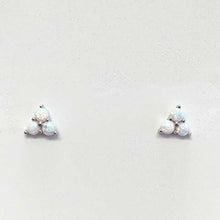 3-Opal Stone Stud Earrings