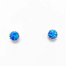 Opal Crown Stud Earrings