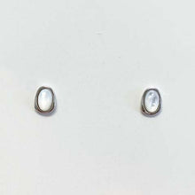 Oval Mother of Pearl Stud Earrings