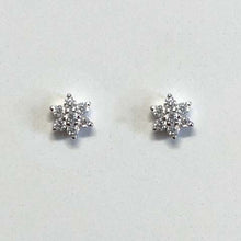 Mini Pave Flower Stud Earrings