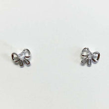 Open Bow Cubic Zirconia Stud Earrings