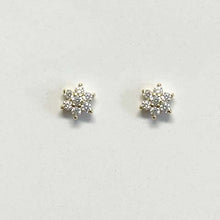 Mini Pave Flower Stud Earrings