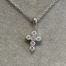 Moissanite Cross 6-Stone Necklace