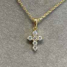 Moissanite Cross 6-Stone Necklace