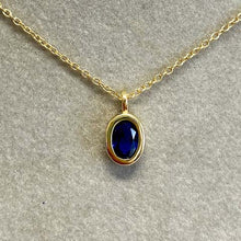 Cubic Zirconia Oval Bezel Pendant Necklace