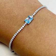 Cubic Zirconia Rectangle Tennis Bracelet