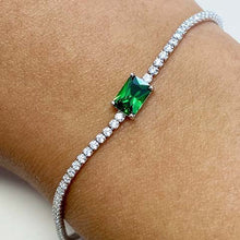 Cubic Zirconia Rectangle Tennis Bracelet
