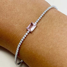 Cubic Zirconia Rectangle Tennis Bracelet