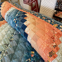 Teal & Coral Surf Song King Quilt