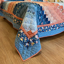 Teal & Coral Surf Song King Quilt