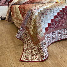 Red & Tan Surf Song King Quilt