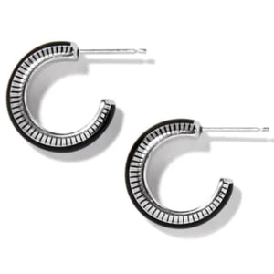 Interlok Noir Small Hoop Earrings