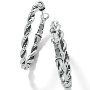 Interlok Twist Oval Leverback Hoop Earrings