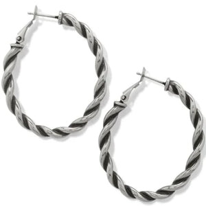 Interlok Twist Oval Leverback Hoop Earrings