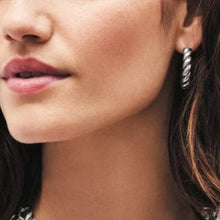 Interlok Twist Oval Leverback Hoop Earrings
