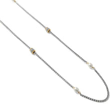 Petite Pearl Two Tone Long Necklace