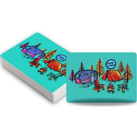 Happy Camper Scene Playing Cards