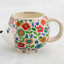 Floral Hedgehog Folk Art Mug